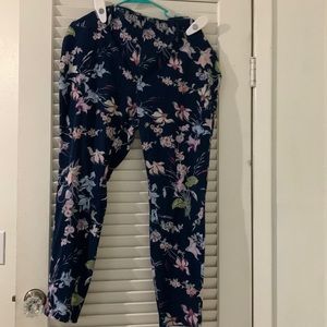 Dark Blue with Flower print